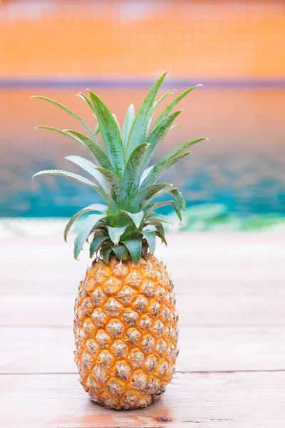 Taze sarı ananas tropik meyve yaz ferahlık yüzlü — Stok fotoğraf