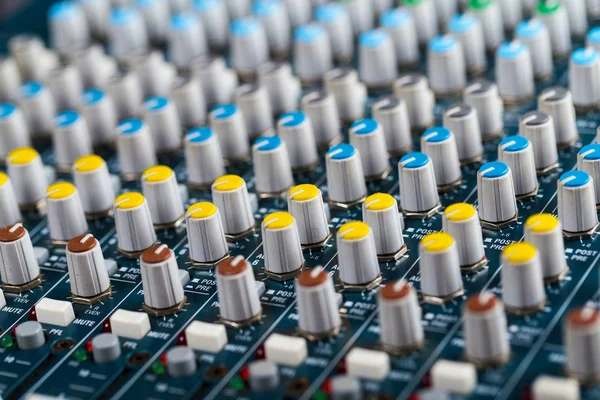 Console Mixer Musicale Scrivere Cambiare Suono — Foto Stock