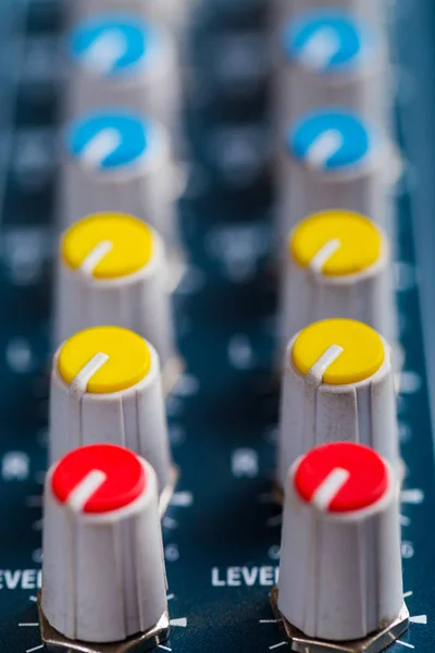 Music Mixer Console Equipment Write Change Sound — Stock Photo, Image