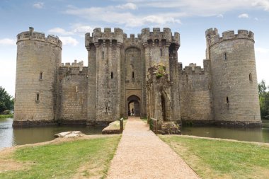 Antik Bodiam kale Sussex İngiltere Birleşik Krallık