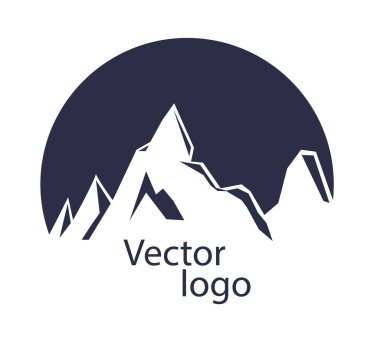 Webstylish mavi dağ, dağ logo, sembol, amblemi vektör