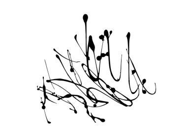 vektör damlalar blob 'lar, dekorasyon için, boya mürekkep lekeleri, kalın mürekkep şeritler