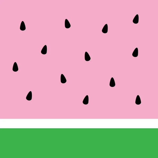siyah tohum ile basit karpuz vektör arka plan. pembe karpuz soyut