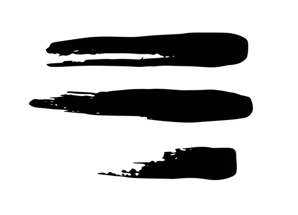 Набор мазков кисти гранжа. набор векторных мазков для оформления декора и логотипа — стоковый вектор