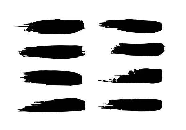 Set di pennellate grunge. set di pennellate vettoriali per decorazione e logo — Vettoriale Stock