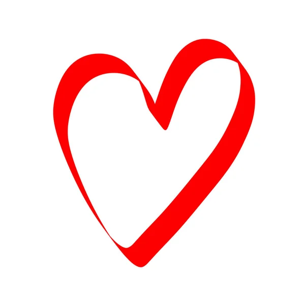 Κορδέλα καρδιά. Vector εικονογράφηση, αξία, τα συναισθήματα, σημάδι. σχεδίαση με γραφικά πινέλο — Διανυσματικό Αρχείο