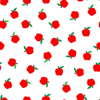 Kırmızı elma ile sorunsuz arka plan. Mevsimlik arka plan, okul. parlak meyve