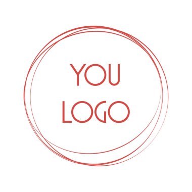 zarif logo daireler. moda logo tasarımı. Daire çizgi şekli illüstrasyon soyut. El daire şekli çekilmiş. Etiket, tasarım öğesi, çerçeve.