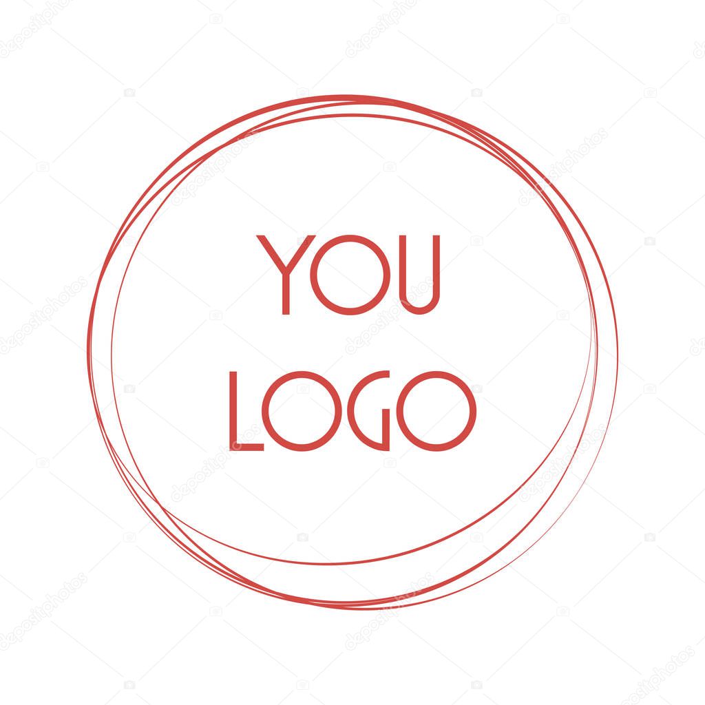 Label, design element, frame. elegant logo circles. fashion logo design. abstract circle line shape illustration. Hand drawn circle shape.
