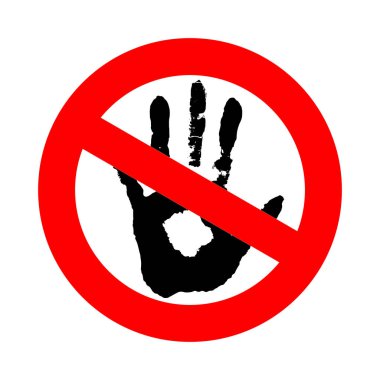 Simge dokunmayın. Giriş bir iz yok. Vektör dokunmayın .