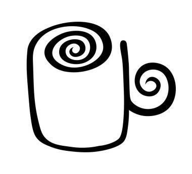 çay Kupası vektör anahat izole. çay işareti. logo, simgesi tasarım