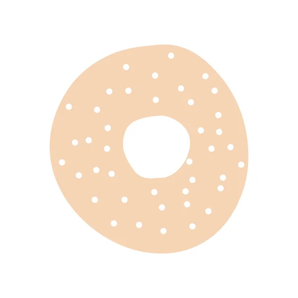 Ντόνατ απλή εικονογράφηση. Ντόνατ που απομονώνονται σε λευκό φόντο — Διανυσματικό Αρχείο