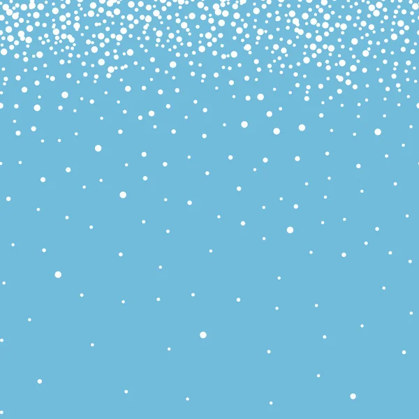 Winterblauer Hintergrund mit Schneeflocken. Schnee nahtlose Muster. Postkartenvektorillustration. Weihnachtsdekoration und Design — Stockvektor