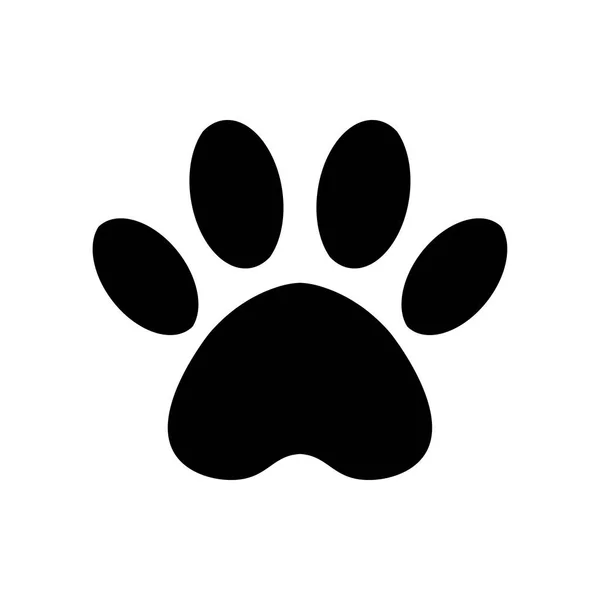 Icona di impronta zampa vettoriale. Zampa di animale, impronte canine. Traccia del gatto . — Vettoriale Stock