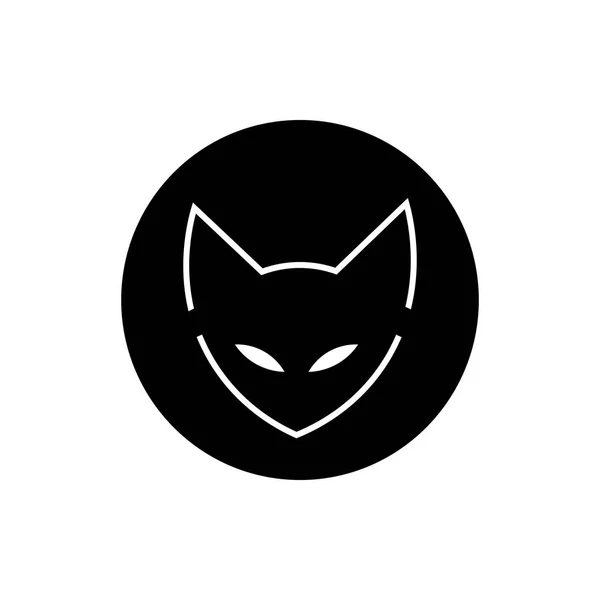 Gato ninja ilustración vector. un gato con una venda. artes marciales. Japan Sun. logotipo del gato, icono — Vector de stock