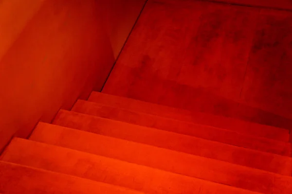 Red staircase, red stairs — Stock Photo, Image