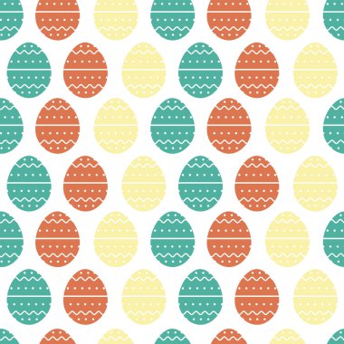 Vektör arka plan yumurta Paskalya. Dekor, ambalaj, tasarım için yumurta ile şenlikli arka plan.