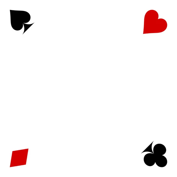 Rám karet. hrací karty izolované na bílém pozadí. — Stockový vektor