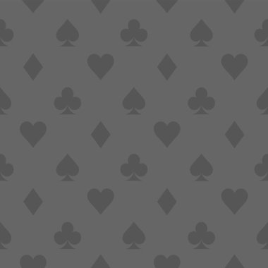 Kart simgesi gri desen duvar kağıdı vektör arka plan. Kart kusursuz desen uygun. Vektör çizimi
