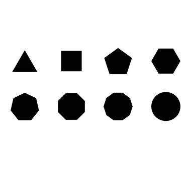 Geometrik şekiller vektör ayarlayın. Siyah geometrik set.