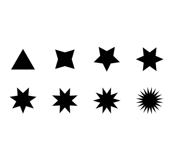 Вектор иконок звёздного знака. Векторный набор звезд — стоковый вектор