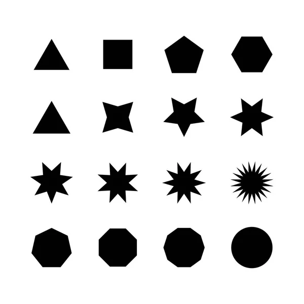 Geometrik şekiller vektör ayarlayın. Siyah geometrik set.