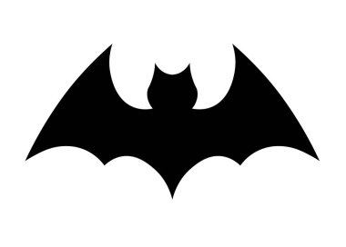 Cadılar Bayramı siyah yarasa simgesi. Cadılar Bayramı sembolü. yarasaların vektör siluetleri