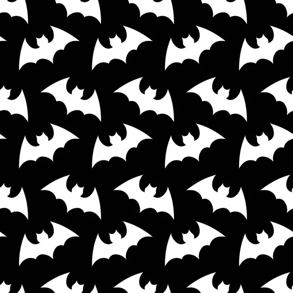 Murciélago volador. Halloween vector negro sin costuras fondo de pantalla patrón. silueta de murciélagos. Patrón sin costuras. Fondo de Halloween . — Archivo Imágenes Vectoriales