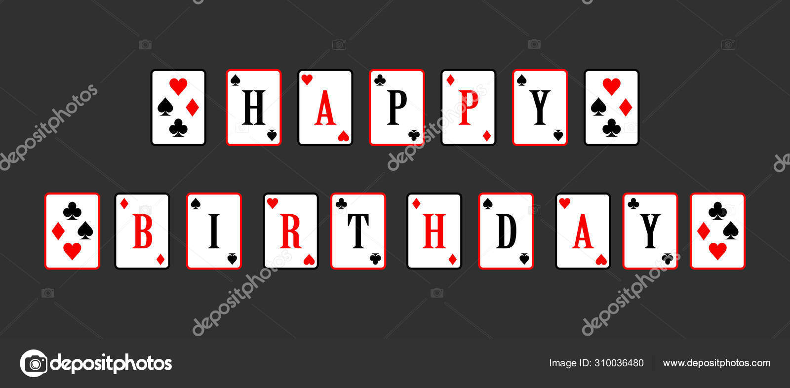 Happy Birthday Festive Lettering For Party Decor Vector