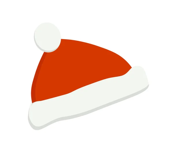 Векторная иллюстрация рождественских красных шляп. Санта Клаус. Карикатура для детей — стоковый вектор