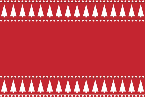 Red seamless with winter design christmas tree texture in traditional — Stock vektor