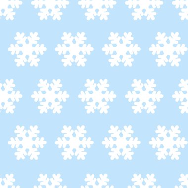 Beyaz siluet kar taneleri vektör mavi arka plan. Hediye olarak kağıt ambalaj tasarımı. Hediye paketi. Mutlu noeller ve mutlu yıllar. kış karı