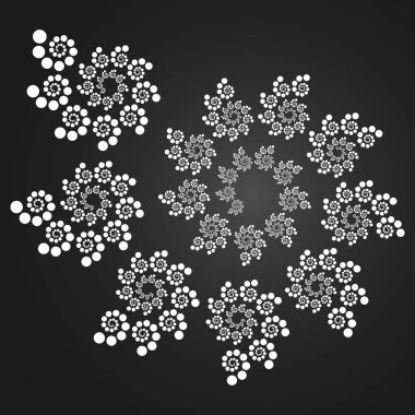 Salyangoz şeklindeki fraktal daireler üzerinden