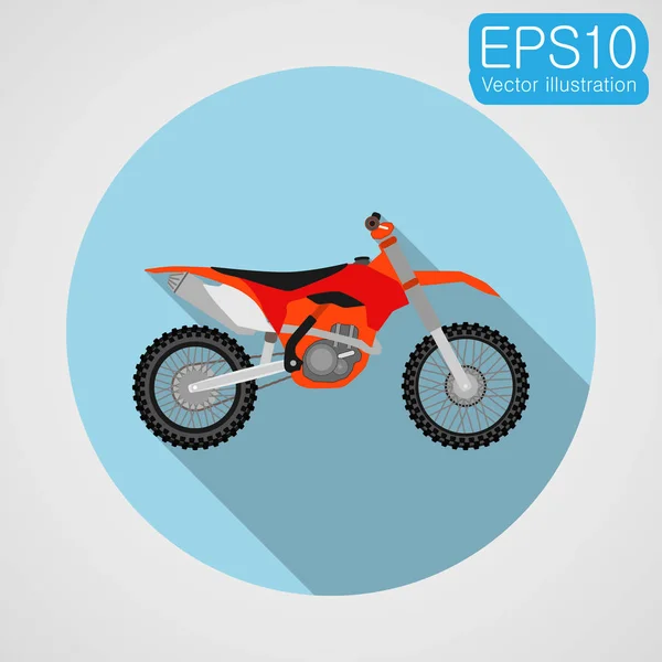 Motocross bike pictogram — Stockvector