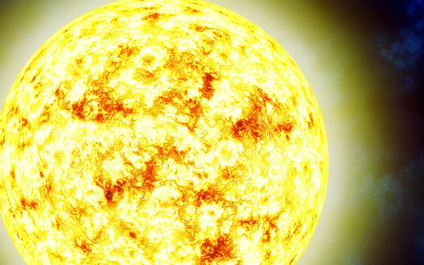 Red giant star. Sun. Solar. Isolated on a cosmic background