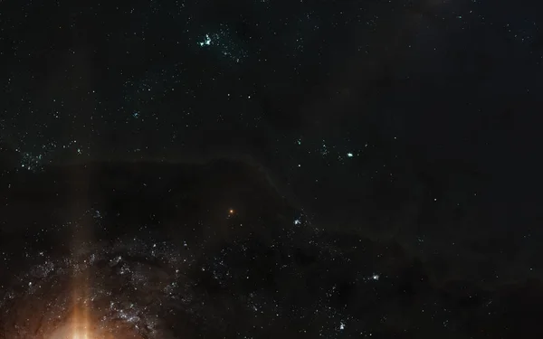 Sternhaufen, Galaxie, Deep Space Landschaft. Science Fiction Kunst. Elemente des Bildes wurden von der nasa — Stockfoto
