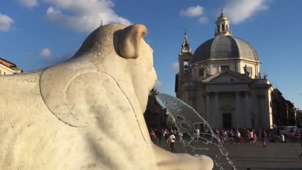 Roma Settembre 2019 Movimento Fotocamera Con Effetto Zoom Out Piazza — Video Stock