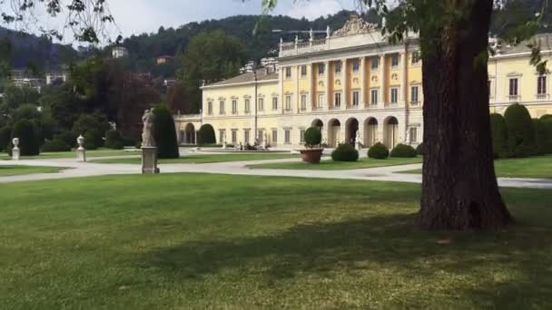 Como Luglio 2019 Rivelazione Villa Olmo Città Como Con Giardino — Video Stock