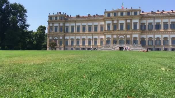 Monza Augustus 2019 Vanaf Grond Geschoten Het Koninklijk Paleis Van — Stockvideo