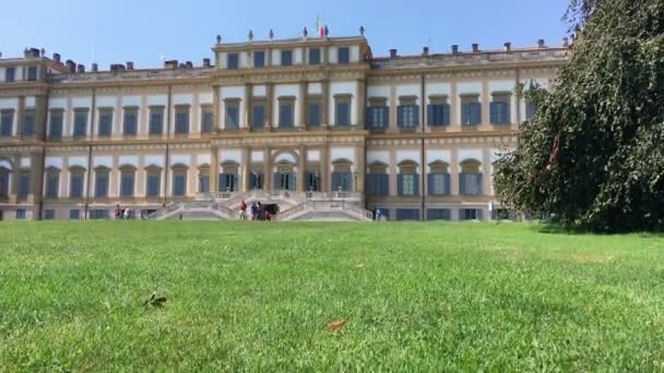 Monza August 2019 Das Königliche Anwesen Der Villa Von Monza — Stockvideo