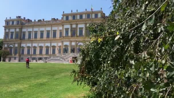 Monza Augustus 2019 Dia Onthullen Opname Van Het Koninklijk Paleis — Stockvideo