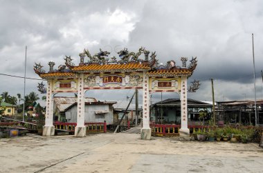 Otantik Çin tapınağı, Nan Tian Gong tapınağı Pulau Ketam köyü adasında, Malezya - Pulau Ketam Köyü 'nde güzel ve renkli bir Çin tapınağı