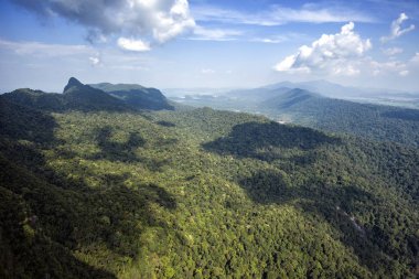 Langkawi Adası, Malezya 'daki Yağmur Ormanları Dağı Langkawi' nin manzarası teleferik açısından bakıldığında Langkawi, Malaysi