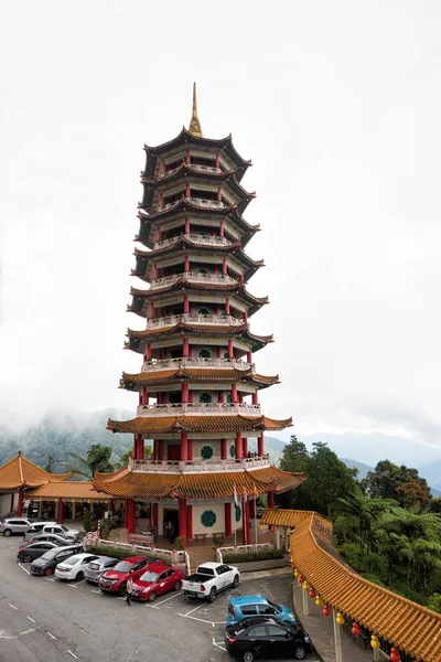 Pagoda Chin Sweet Temple Misty Fog Genting Highland Malezya Tapınağı — Stok fotoğraf