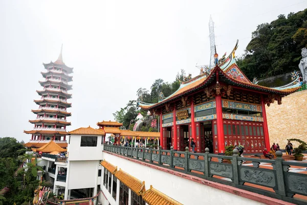 Die Malerische Stätte Nebliger Kinn Swee Tempel Sanftes Hochland Malaien — Stockfoto