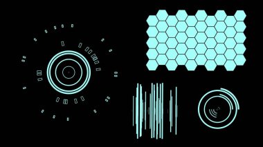 Dijital ekran arayüzü ögeleri kümesi