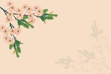 Çiçek açan elma dalı. Parlak renkli bahar çiçekleri