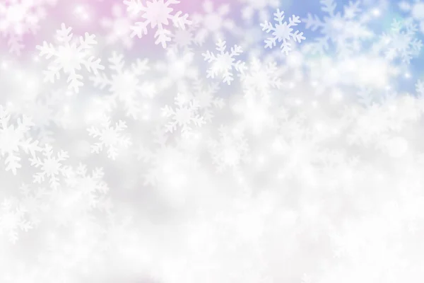 Absztrakt Téli Karácsonyi Újévi Háttér Hópelyhek — Stock Fotó