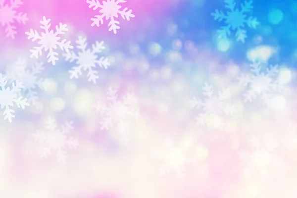 Абстрактный Зимний Рождественский Новогодний Фон Снежинки — стоковое фото