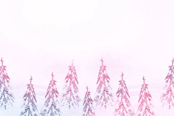 Winter Forest Winterlandschap — Stockfoto